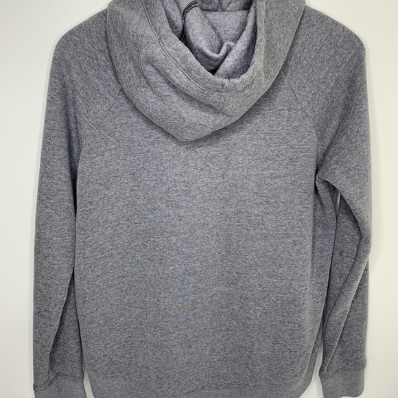 Under Armour Loose Size Small Womens Funnel Neck Hoodie Gray Large Decal - Picture 5 of 10